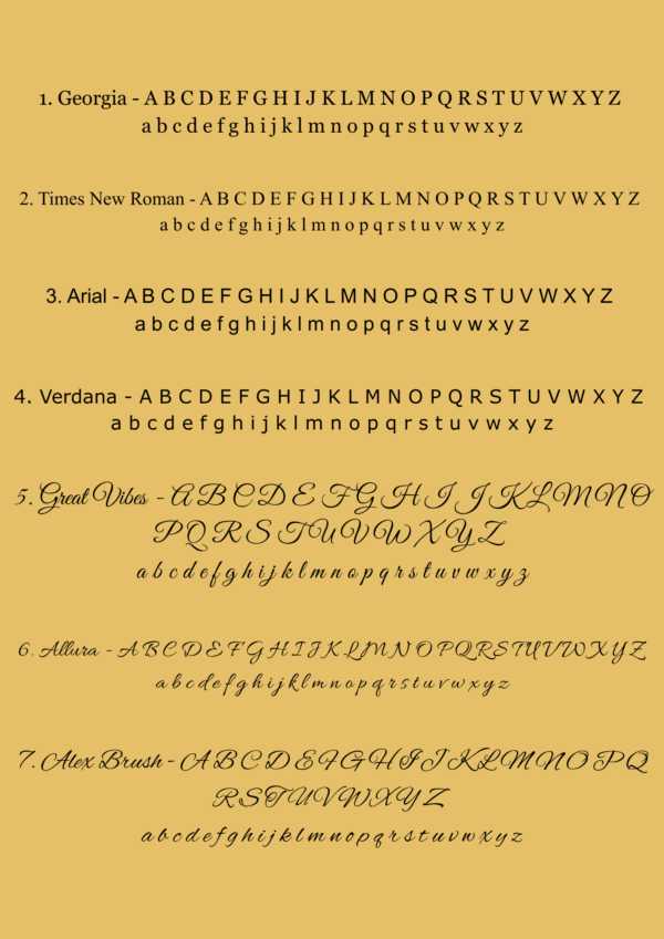 Vien Creations - Lettertypes