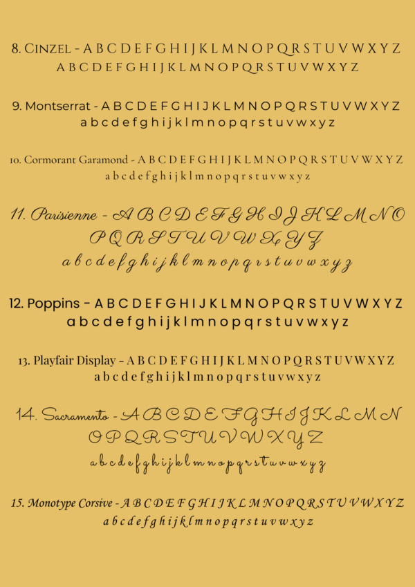 Vien Creations - Lettertypes